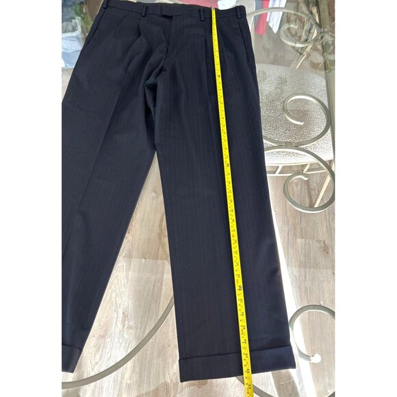 Dockers Mens Pinstriped Wool Blend Dress Pants W38 L32 Black - Picture 5 of 6